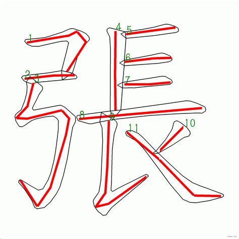 張筆畫|張的筆順 張字的筆順 張字筆順查詢